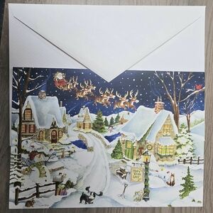 ⭐️🌟3 for $20 sale⭐️🌟 10 Christmas Village Scene Greeting Cards